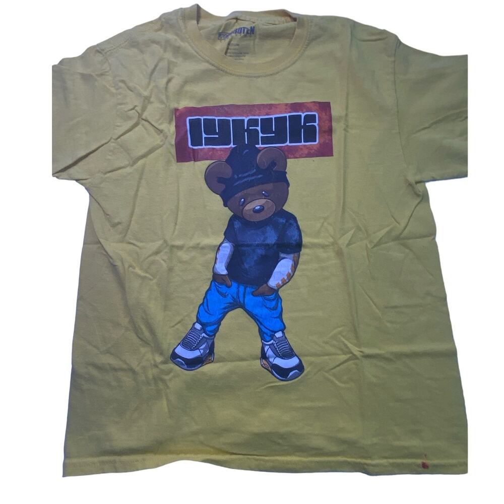 IYKYK Bear Unisex T-shirt Yellow Size Medium